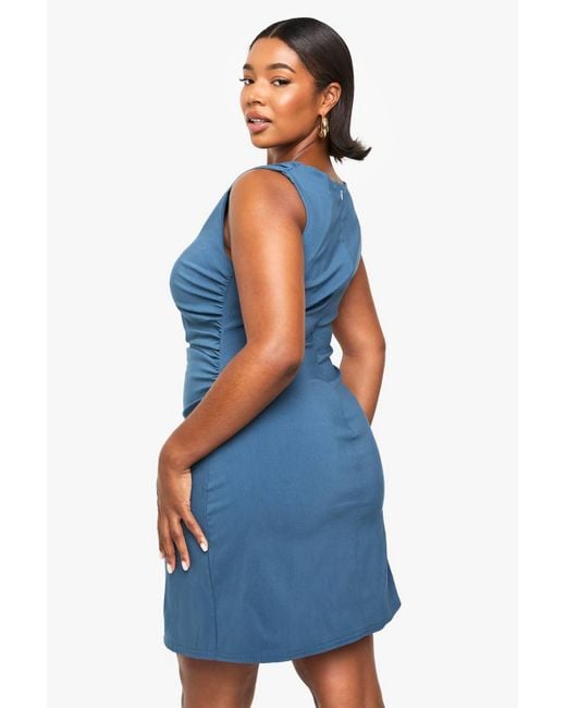 blued clothing dress The Best Option Light Blue Jacquard Midi Dress main image 1