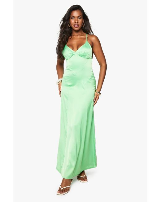 green emerald velvet dress Azura Off The Shoulder Maxi Dress Burnout | Green | Womens