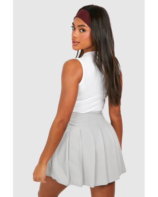 Boohoo White Pleated Tennis Skirt
