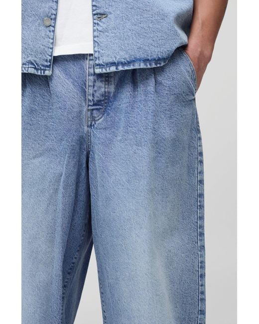 Vaqueros Tall De Globo Boohoo de color Blue