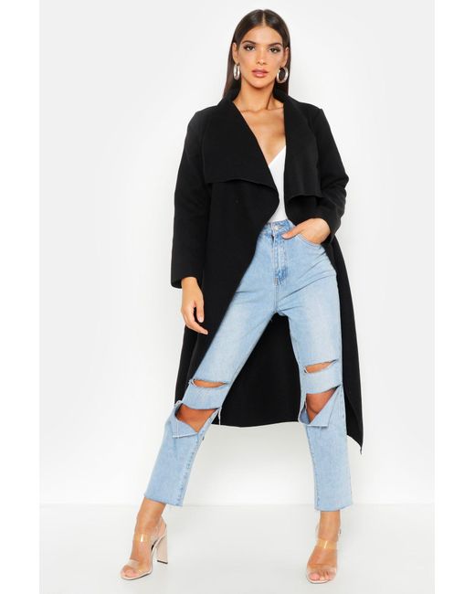 long black waterfall coat