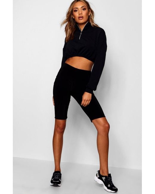 Black double layer cycling shorts Clearance