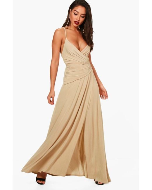 strappy bridesmaid dress