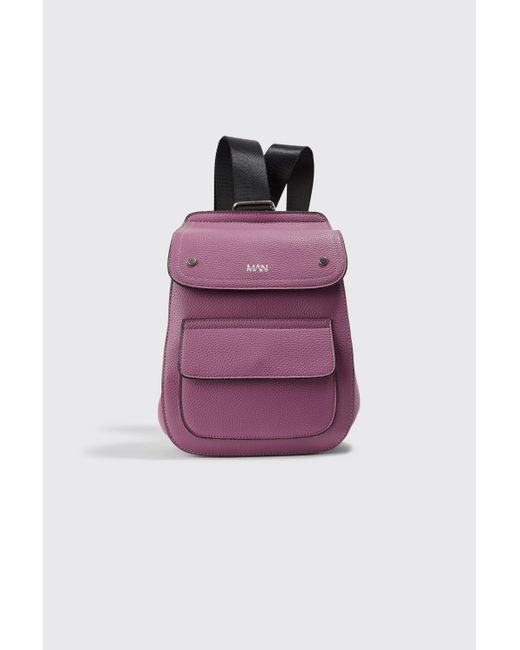Boohoo Purple Cross Body Multi Way Smart Bag
