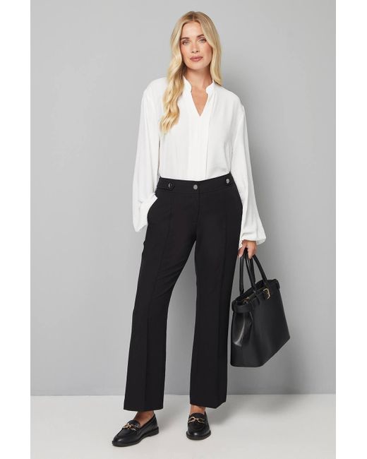Wallis Black Petite Smart Bootcut Leg Pants