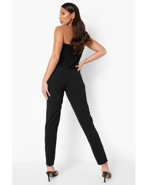 Boohoo Tall Bandeau Tailored Woven Slim 