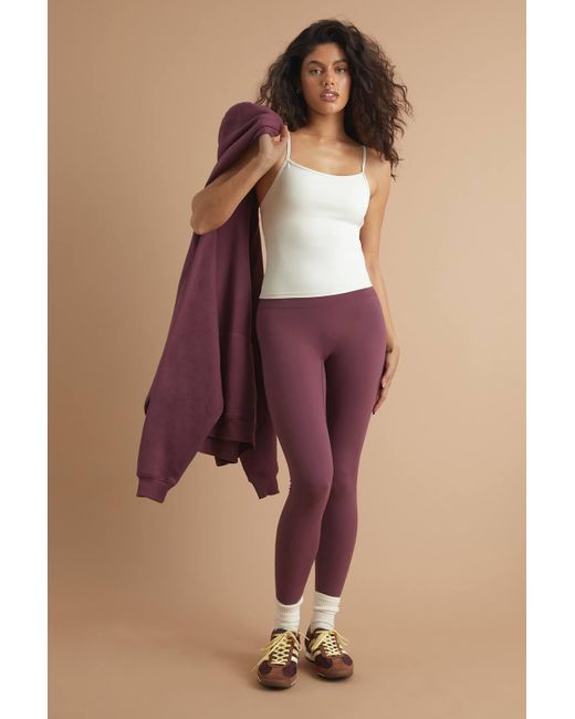 Boohoo Purple Ultra Sculpt Padded Strappy Sports Tank
