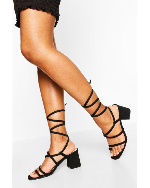 block heels for women black