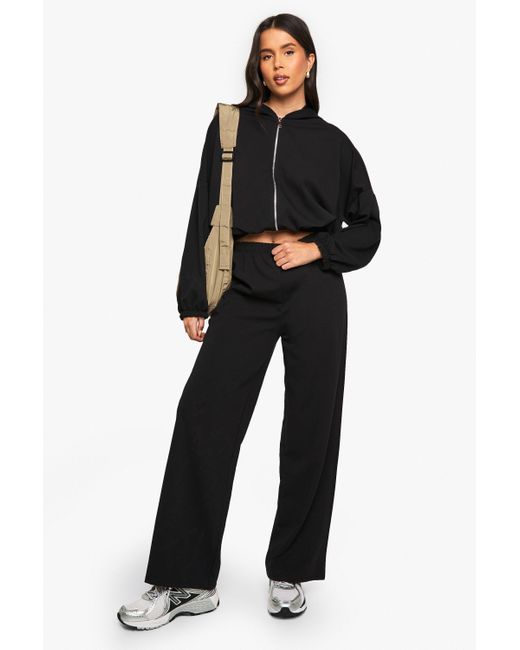 Chándal Con Capucha Y Cremallera Boohoo de color Black