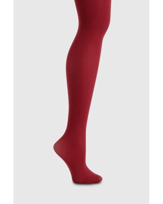 Boohoo Red Thick Tights