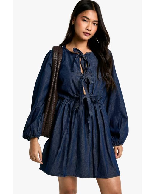 boohoo dress blue Navy Blue Eid Wear Designer Shalwar Kameez Palazzo Suits main image 1