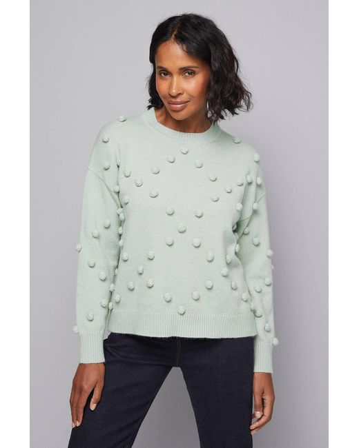 Wallis Gray Bobble Diamond Sweater
