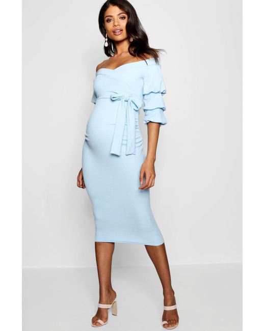 boohoo blue dress