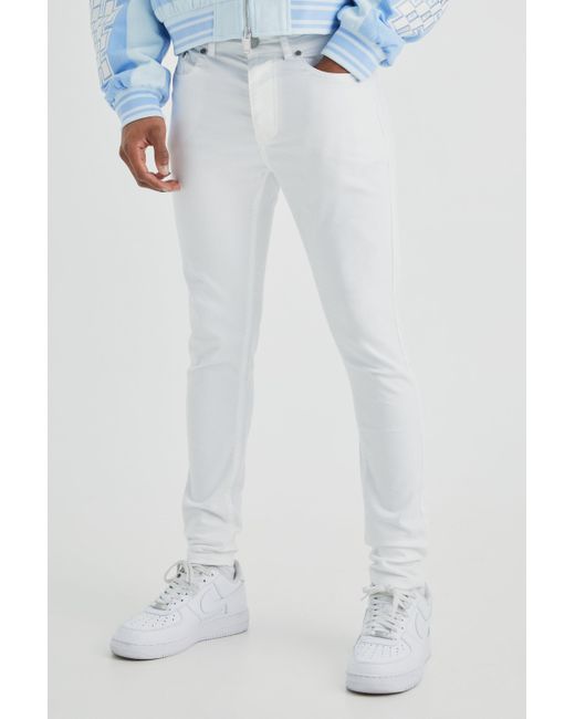 BoohooMAN White Super Skinny Stretch Jean for men