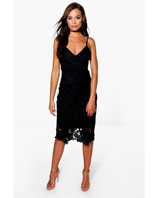 boohoo black strappy dress