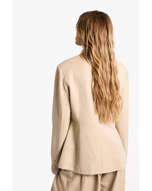 Americana Entallada Con Cintura Fruncida Boohoo de color Brown