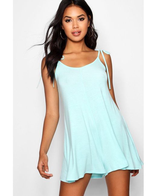 tie shoulder playsuit