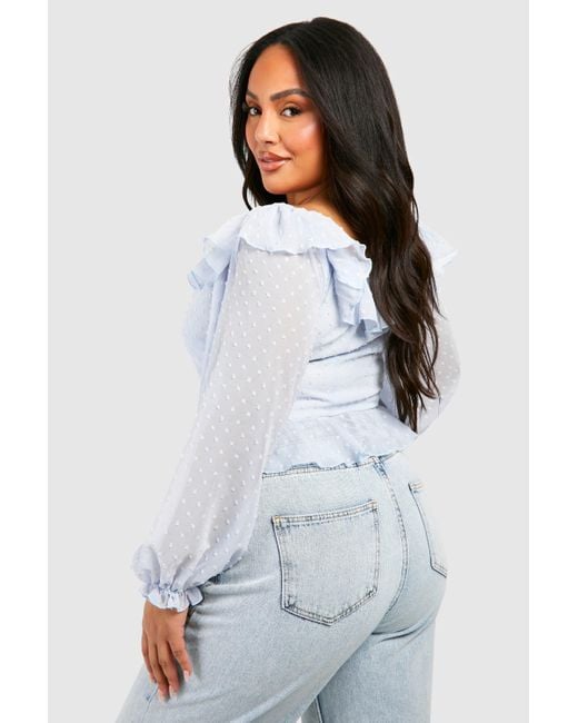 White bardot peplum top cheap