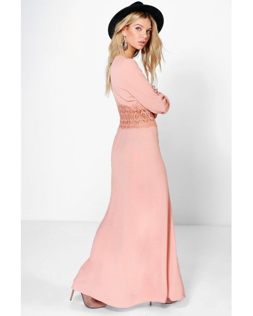boohoo pink lace dress