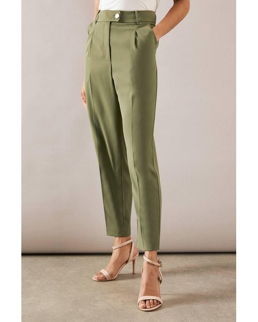 Wallis Green Tailored Button Tapered Trouser