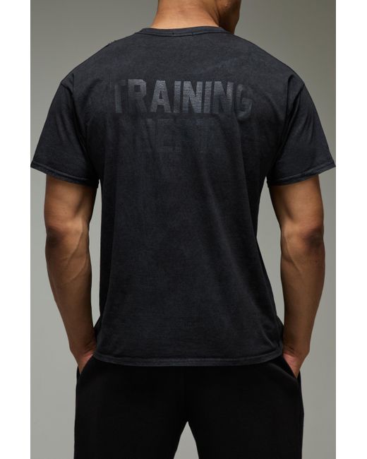 BoohooMAN Man Active Training Dept. Oversize T-Shirt in Black für Herren