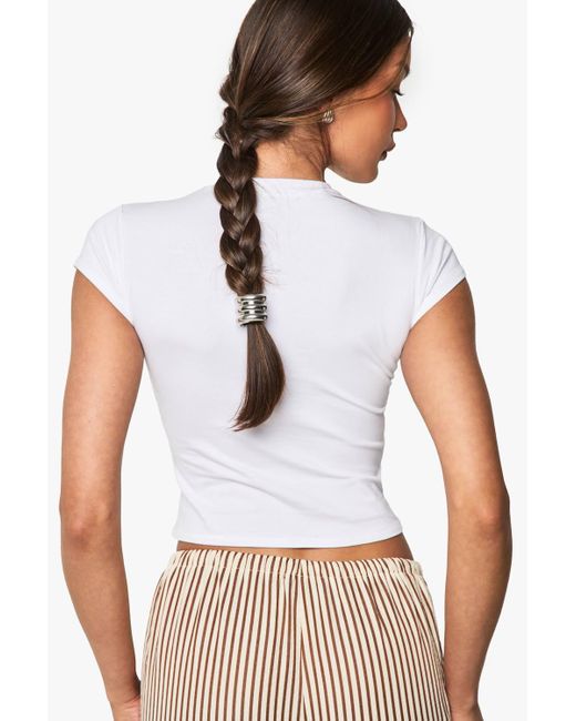 Boohoo White Side Chick Graphic Baby T-Shirt
