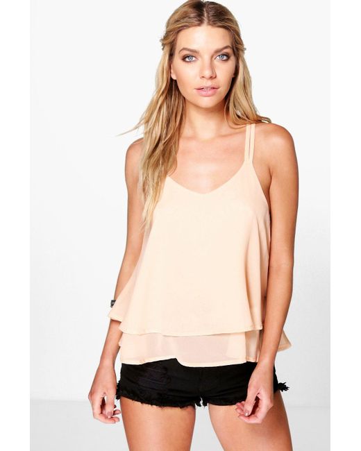 Double layer camisole Welcome to the main navigation. This menu has three levels of product categories. Use and + keys to navigate between each category in the current level.. Use the key to navigate down a level. Use the key to navigate up a level.. Hit the key to be taken to the selected category page.