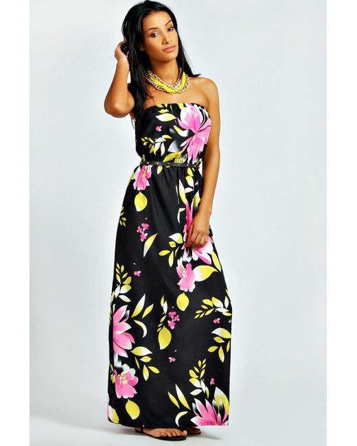 boohoo black maxi dress