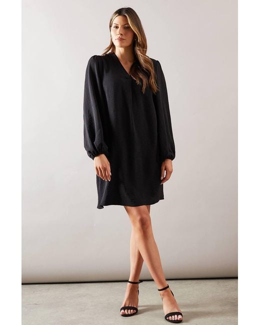 Balloon Sleeves Black Shift Dress Workwear Wallis Women's Black
