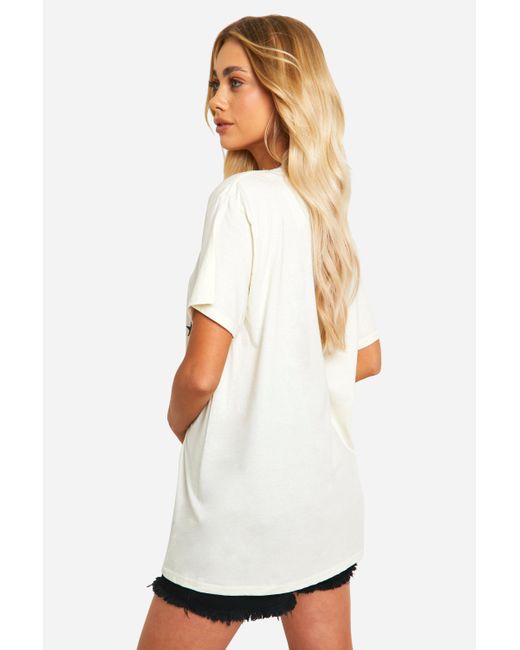 Boohoo White Cowgirl Rodeo Slogan Oversized T