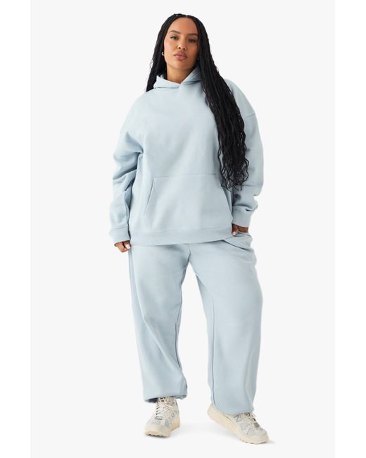 Boohoo Blue Plus Dsgn Studio Embroidered Cuffed Oversized Jogger