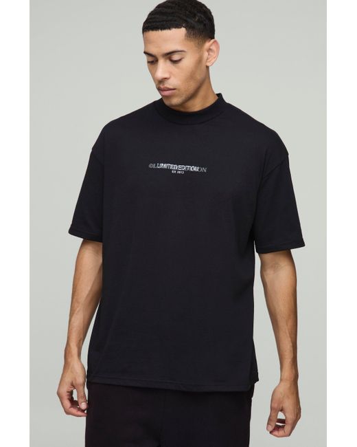 Camiseta Oversize Gruesa Limited Edition Boohoo de color Blue