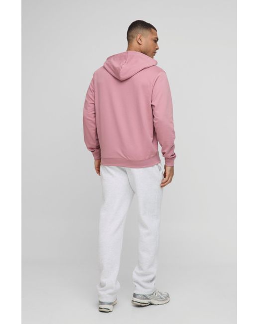Hombre. Sudadera Básica Con Capucha Boohoo de color Pink