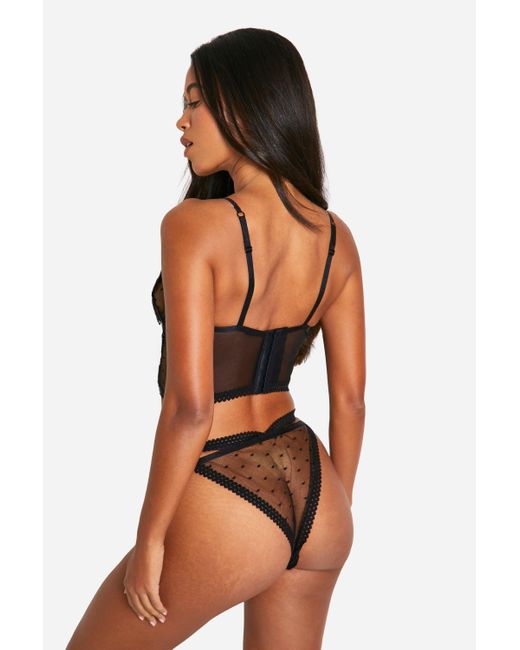 Boohoo Black Butterfly Detail Brief