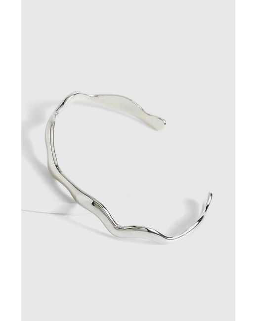 Boohoo White Squiggle Bangle