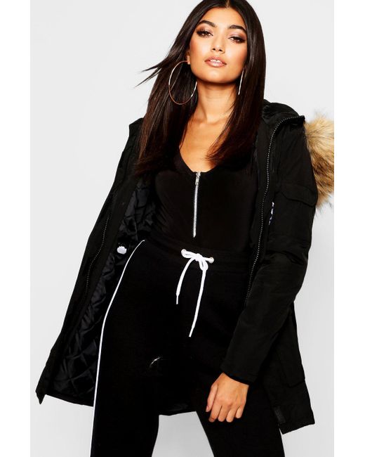 Luxe faux hotsell fur sporty parka