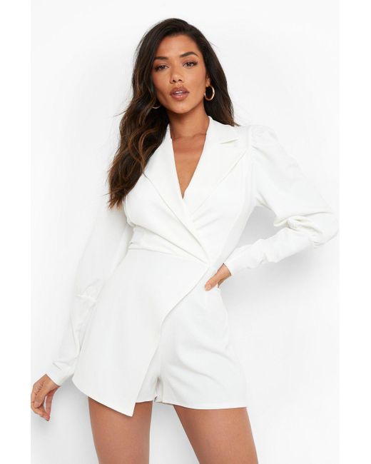 white skort playsuit