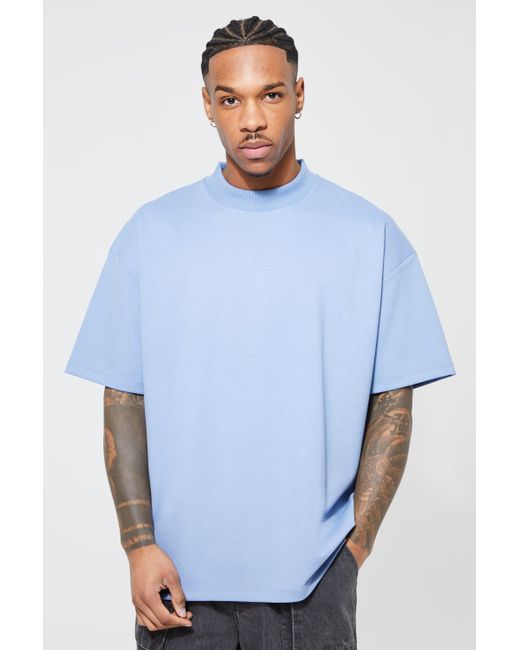 BoohooMAN Oversized Premium Super Heavy Tshirt in Blue for Men Lyst