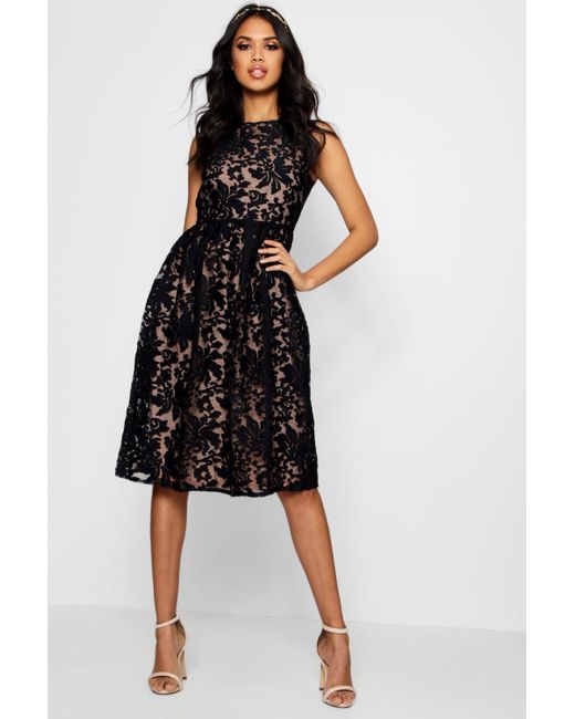 boohoo embroidered dress