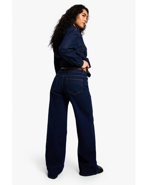 Vaqueros Boyfriend Boohoo de color Blue