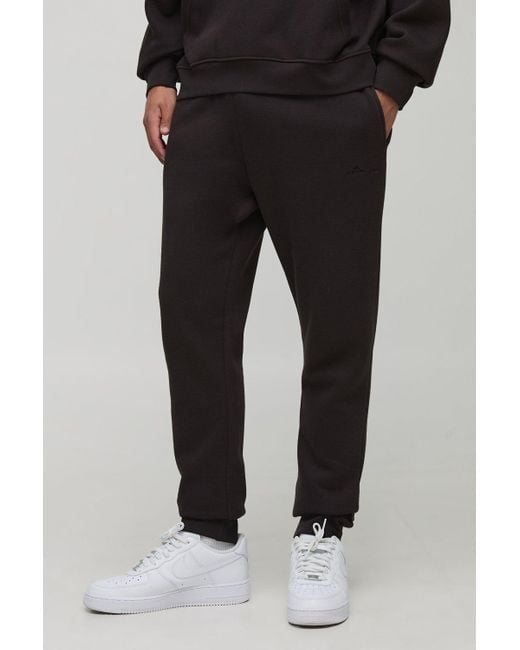 BoohooMAN Basic BM Signature Slim Fit Jogger in Black für Herren