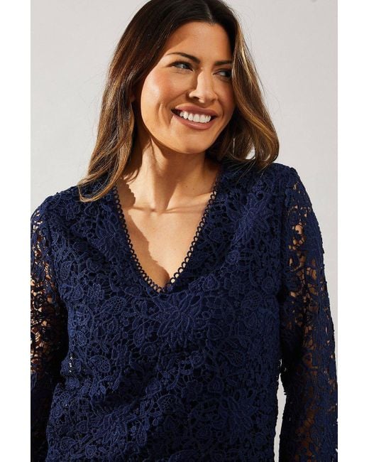 Wallis Blue Lace Overlay Two