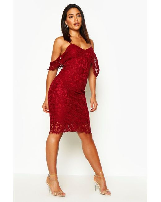 open shoulder midi dress
