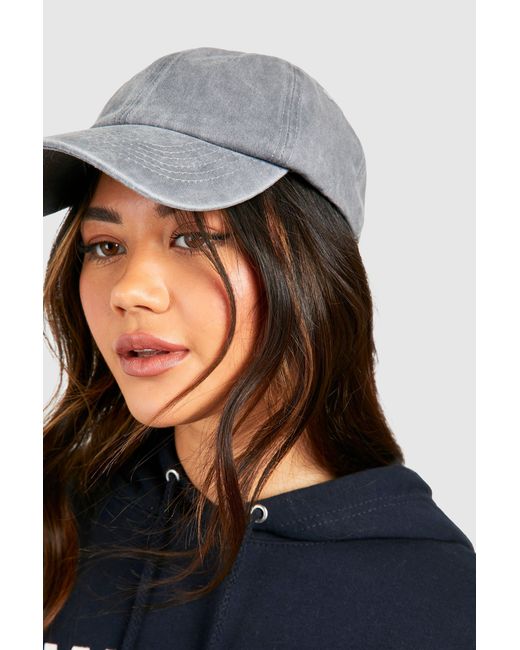 Boohoo Blue Washed Baseball Cap