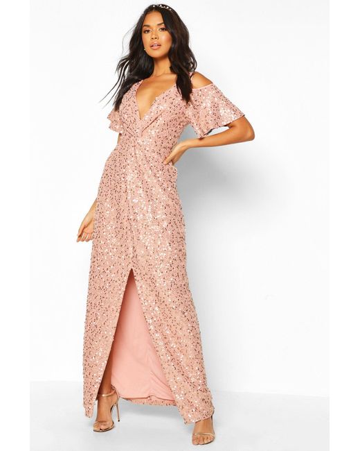 sequin knot dress