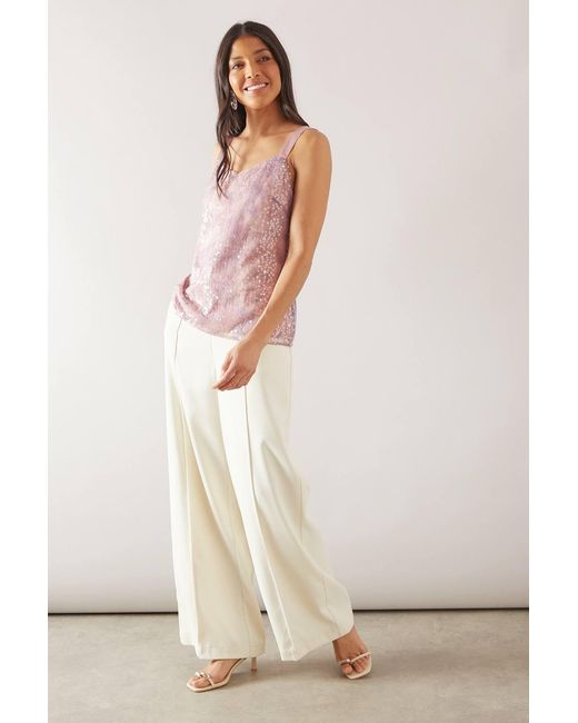 Wallis Pink Sequin Cami Top