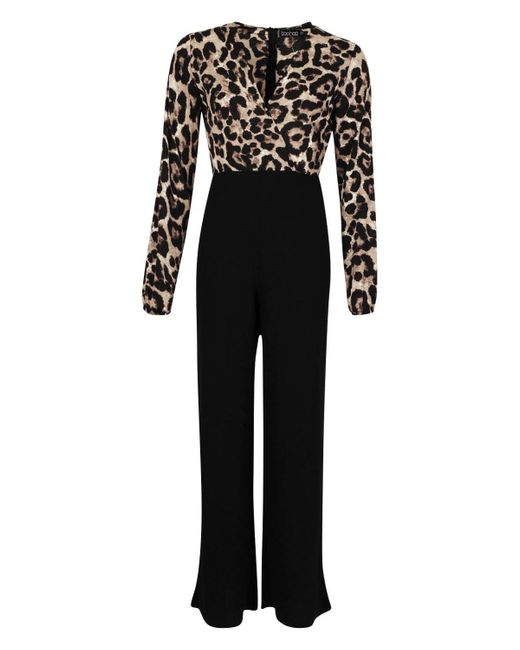 leopard print wide leg jumpsuit