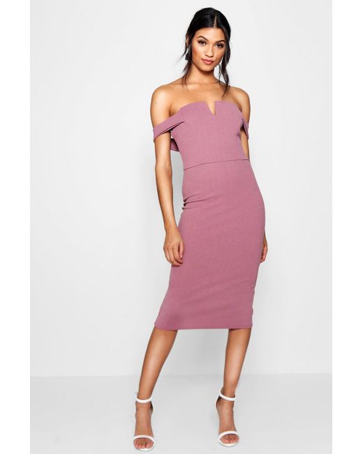 boohoo mauve dress