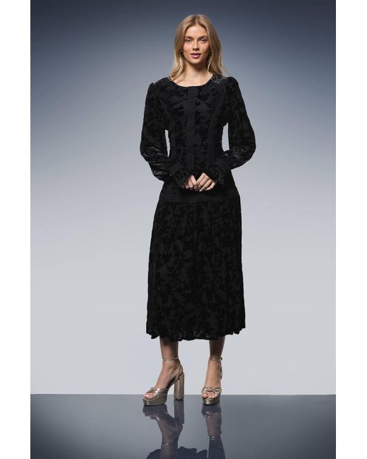 black tweed midi dress Sleeveless Metallic Tweed Midi Sheath Dress