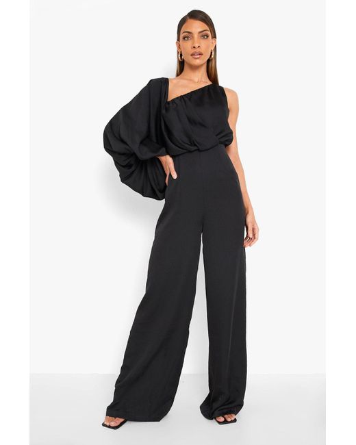Boohoo Satin Balloon Sleeve Culotte 